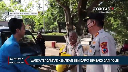 Warga Terdampak Kenaikan BBM dapat Sembako dari Polisi