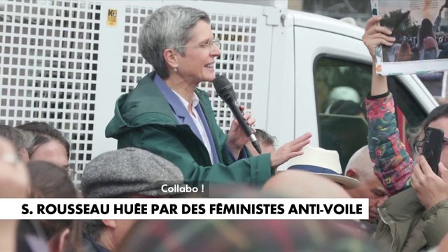 Sandrine Rousseau huée par des féministes anti-voile