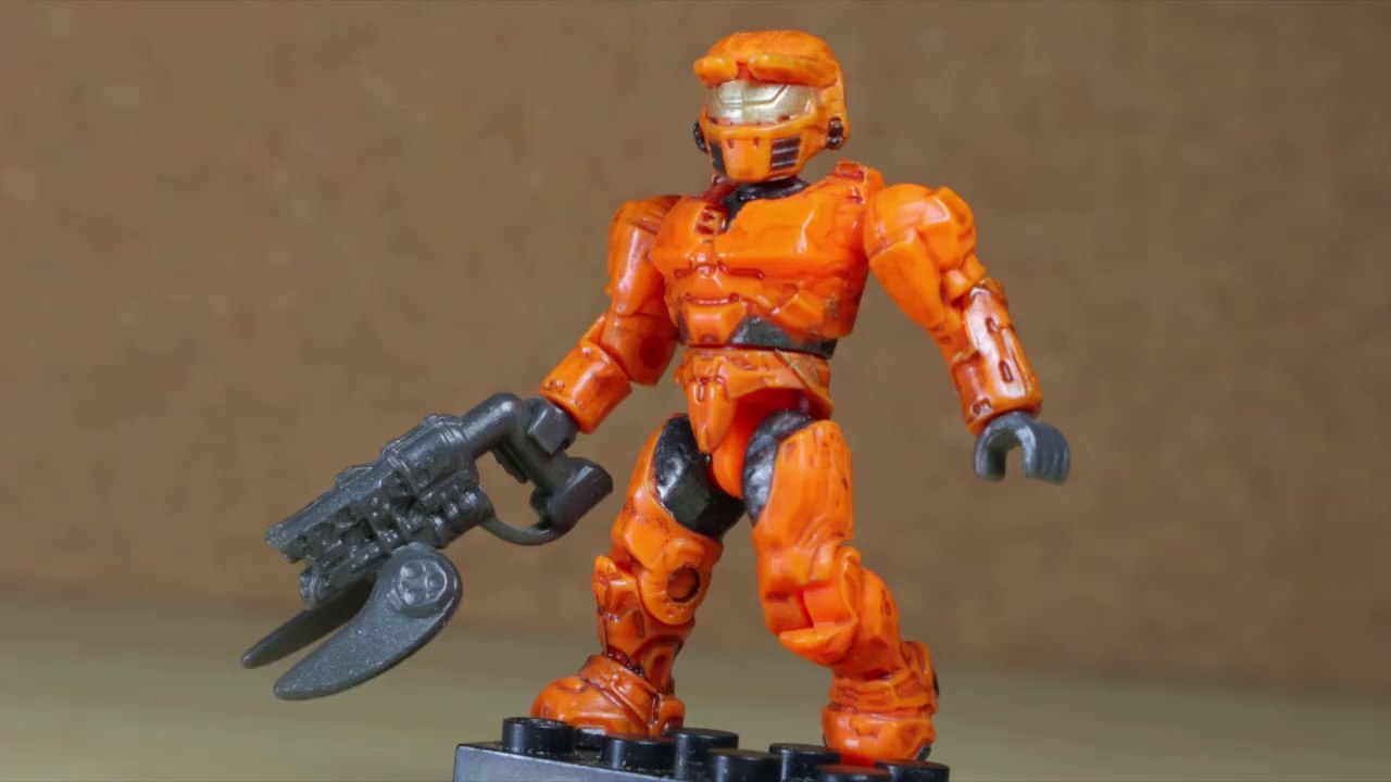  Mega Bloks HALO: Mystery Pack Series #3: UNSC Spartan (Orange) || DOOM Construx Review