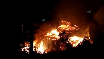 Bir evde çıkan yangın bütün köyü yakacaktı