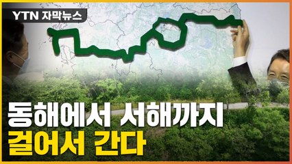 [자막뉴스] 849km '한반도 최초'...동해에서 서해까지 걸어서 가는 숲길 / YTN