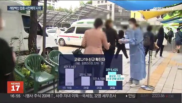 유행 감소세 지속…개량백신 접종 사전예약 시작