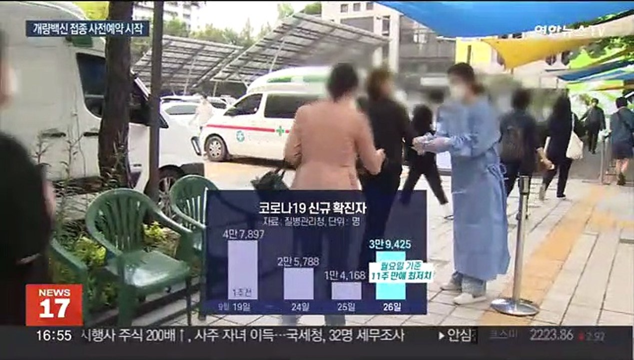 유행 감소세 지속…개량백신 접종 사전예약 시작