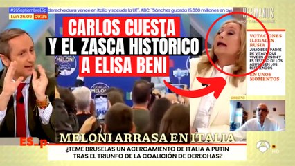 Carlos Cuesta y el zasca histórico a Elisa Beni por soltar un disparate en DIRECTO