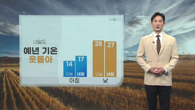 [날씨] 내일도 예년 기온 웃돌아...아침 내륙 곳곳 안개 / YTN