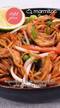 Nouilles sautées aux légumes, gingembre et ciboule