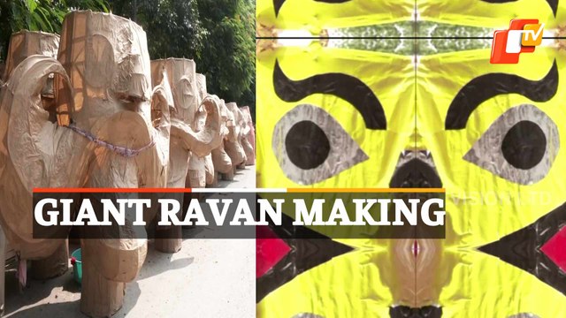 Making Of Gigantic Ravan Effigies For Dussehra In Delhi