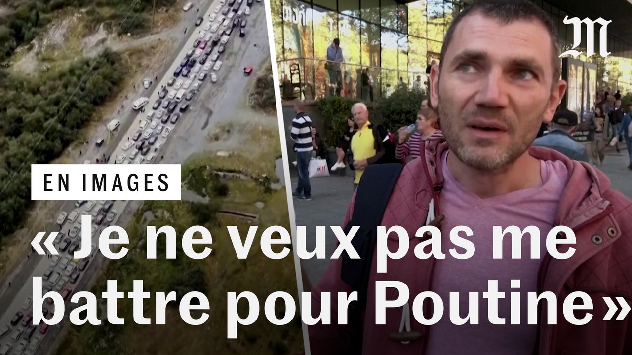 Mobilisation en Russie : les images des kilomètres de bouchons à la frontière avec la Géorgie