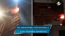 Se incendia emblemático edificio Canadá de la CDMX; evacuan a 150 personas