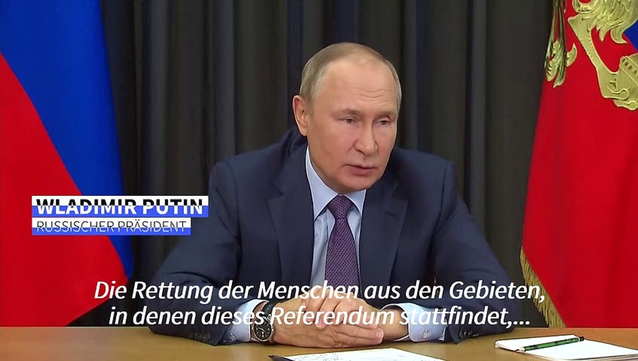 Putin will Menschen aus besetzten Gebieten 'retten'