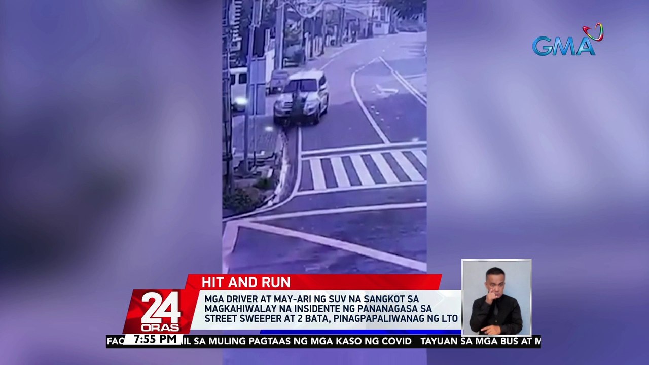 Mga driver at may-ari ng SUV Na sangkot sa magkahiwalay na insidente ng pananagasa sa street sweeper at 2 bata, pinagpapaliwanag ng LTO | 24 Oras