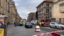 Emergency services called to city centre street after unidentified package found