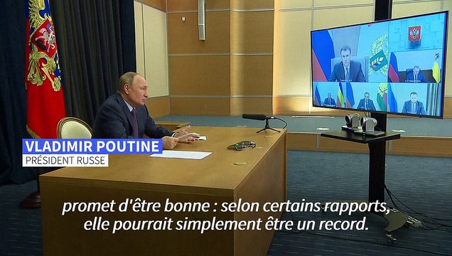 Russie: Poutine dit attendre une récolte de céréales record en 2022