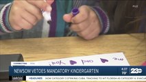 Governor Gavin Newsom rejects mandatory kindergarten bill