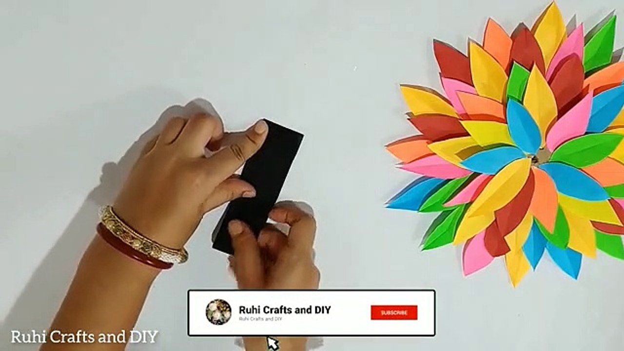 Amazing paper craft flower making/paper crafts/home decor/paper flower/origami crafts/diy crafts.  #papercrafts  #flowercrafts  #origamicrafts  #diycrafts  #homedecor  #wallhanging  #papercraftflower