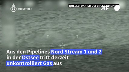 Lecks bei Nord Stream 1: So sprudelt Gas in die Ostsee