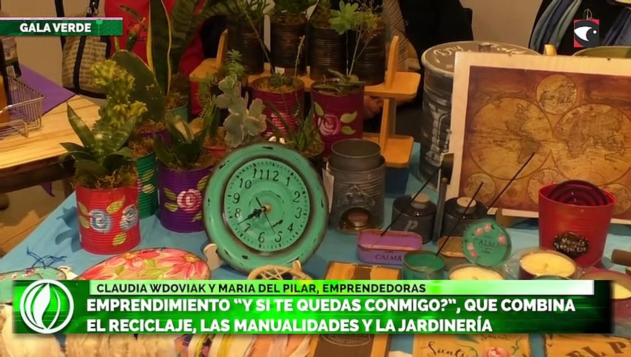 Emprendimiento “Y si te quedas conmigo?”, que combina el reciclaje, las manualidades y la jardinería