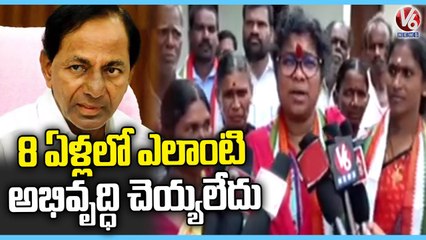 Congress Leader Palvai Sravanthi Comments On CM KCR In Choutuppal _ V6 News