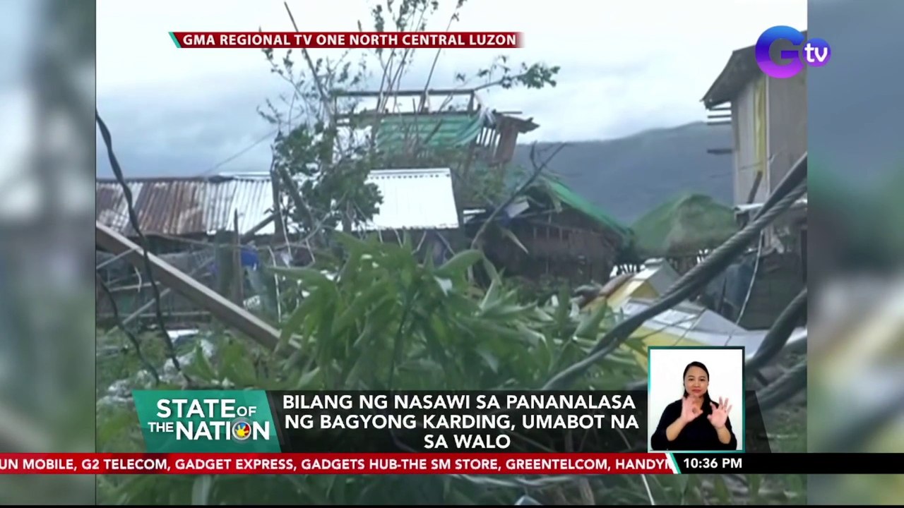 Bilang ng nasawi sa pananalasa ng Bagyong Karding, umabot na sa walo | SONA