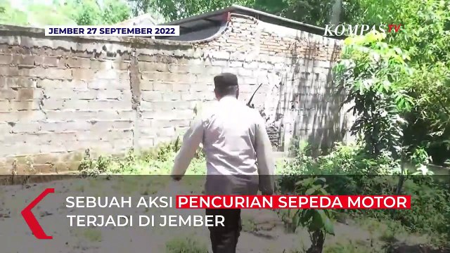 Rekaman CCTV Pelaku Curanmor Bobol Tembok Demi Masuk Rumah Korban
