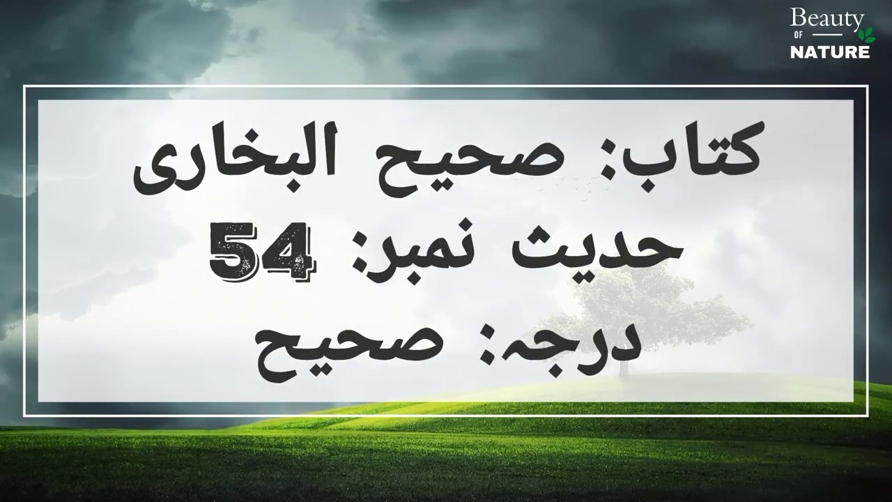 Sahih Bukhari Hadees No.54 _ Hadees Nabvi in Urdu _ Bukhari Hadees _ Bukhari Shareef in Urdu