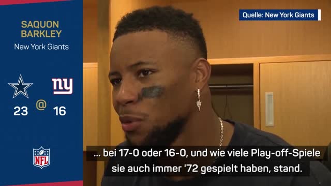 Barkley zu erster Giants-Pleite: “Das ist die NFL”
