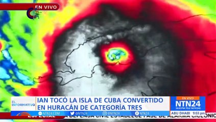 El Informativo 12 m - Huracán IAN tocó Cuba y va para Florida