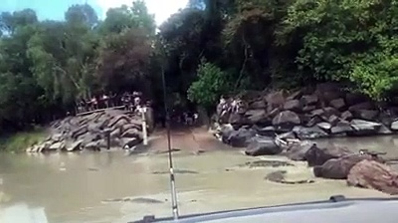 CRIKEY Crocodiles on the road at Cahills Crossing, Kakadu National Park, Northern Territory | September 28, 2022 | Katherine Times