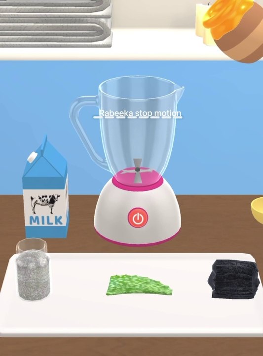 Applying peel off charcoal mask asmr animation