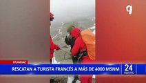 Huaraz: Rescatan a turista a más de 4000 MSNM