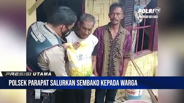 Polres Simalungun Melalui Polsek Parapat Salurkan Sembako Kepada Warga Terdampak Kenaikkan Harga BBM