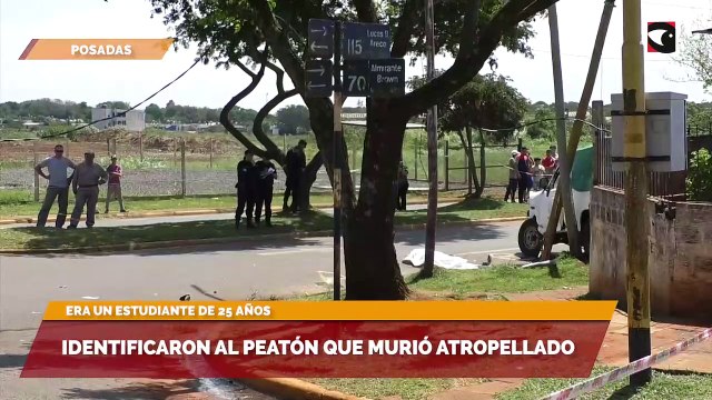 Posadas | Identificaron al peatón que murió atropellado: era un estudiante de 25 años