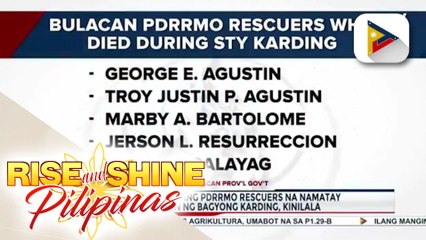 Kabayanihan ng limang PDRRMO rescuers na namatay sa kasagsagan ng Bagyong #KardingPH, kinilala