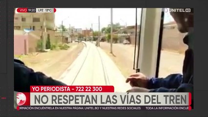 Cochabamba: Operador tuvo que parar el tren para pedir a un hombre que se retire de la vía