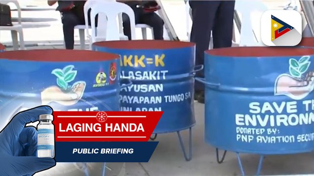 Aviation Security Unit-11, nagbigay ng donated trash bins sa CAAP-Davao
