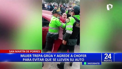 Mujer golpea a chofer de grúa para que no se lleven su auto y acusa a trabajador de agredirla