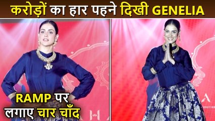 Just So Gorgeous! Genelia D'souza Walks The Ramp FLAUNTS Traditional Jewellery