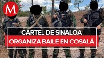 Presuntos miembros del cártel de Sinaloa organizan un baile sin que las autoridades intervengan