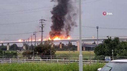 Son dakika haber | Japonya'da tüp yüklü kamyon alev aldı: 1 ölü, 1 yaralı