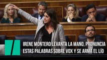 Irene Montero levanta la mano, pronuncia estas palabras sobre Vox y se arma el lío