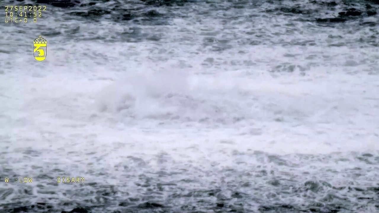 Swedish Coast Guard release video of the Baltic Sea churning above the leaking Nord Stream 1 and 2 pipelines