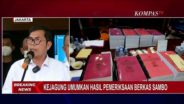 BREAKING NEWS - Kejaksaan Agung Nyatakan Berkas Sambo Lengkap, Tersangka Bisa Segera Disidang!