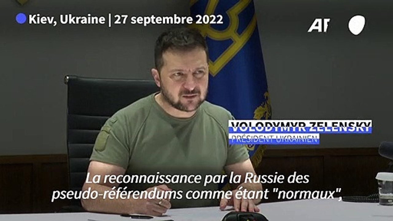 Impossible pour Kiev de négocier avec Moscou après les "référendums" d'annexion, dit Zelensky