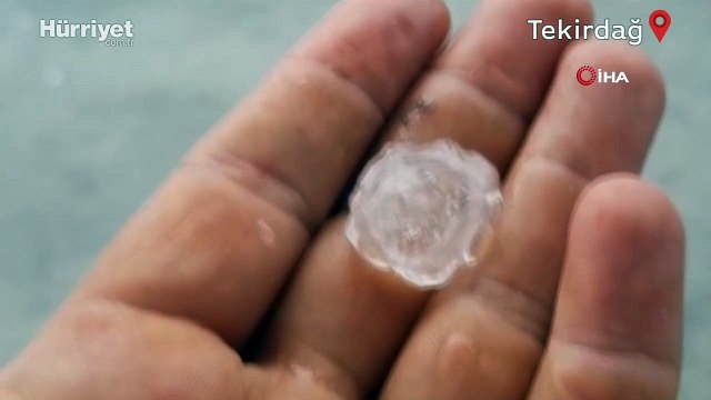 Önce hortum, sonra misket büyüklüğünde dolu vurdu