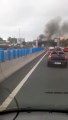 Accidente en la TF-2: el incendio en un vehículo provoca grandes retenciones