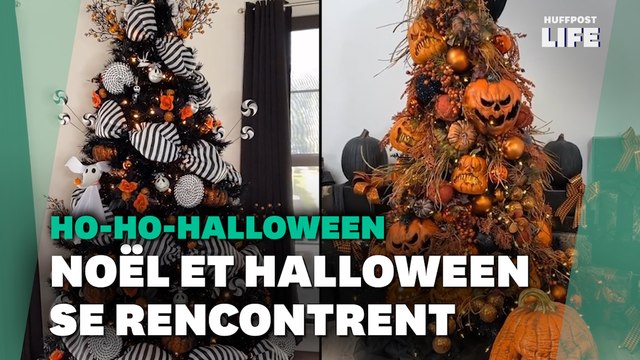 Ils transforment leur sapin de Noël en arbre d'Halloween