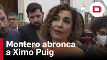 Montero abronca a Ximo Puig y critica la «espiral» de rebajas de impuestos