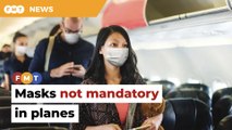 Masks not mandatory in planes, effective immediately