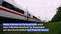 Bahn-Tickets im Fernverkehr werden um 4,9 Prozent teurer