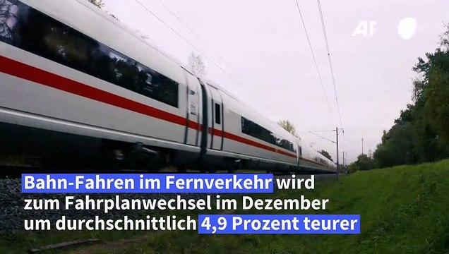 Bahn-Tickets im Fernverkehr werden um 4,9 Prozent teurer